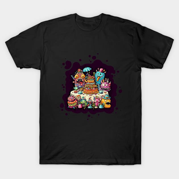 Monster Cake Party T-Shirt by Zedekiel